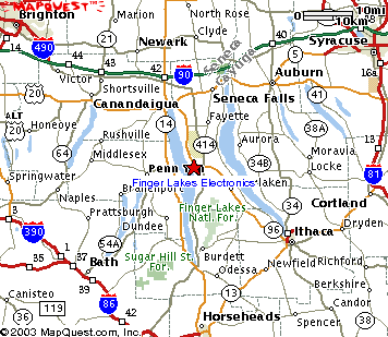 Click Map for Larger Image of Finger Lakes Electronics